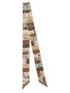 Fendi Graphic Print Rectangular Lightweight Scarf In Multicolor