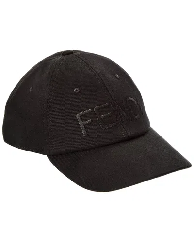 Fendi Baseball Cap In Black