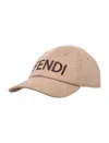 Fendi Logo-embroidered Cap In Beige