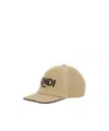 Fendi Baseball Cap In Beige