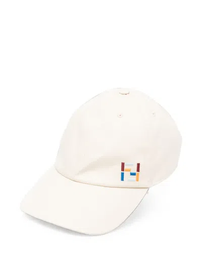 Fendi Baseball Cap In Neutral