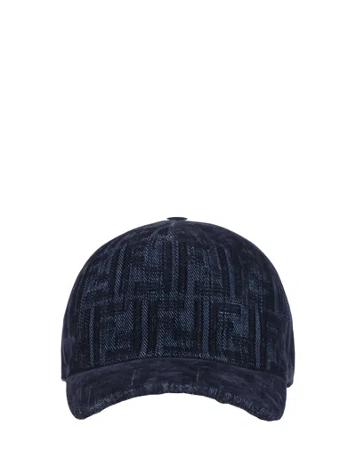 Fendi Baseball Hat In Blu