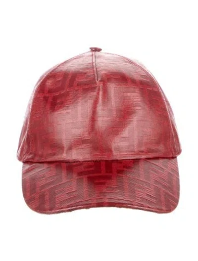Pre-owned Fendi Baseball Hat In Red