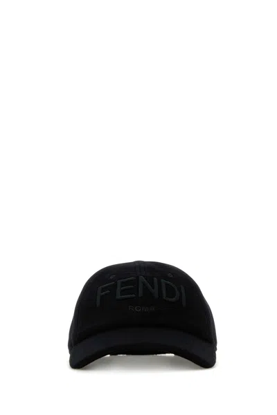 Fendi Baseball Ricamo  B-tu Nd  Male In Black