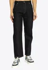 Fendi Basic Straight-leg Jeans In Black
