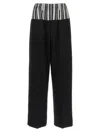 Fendi Wool Crepe Trousers In Black