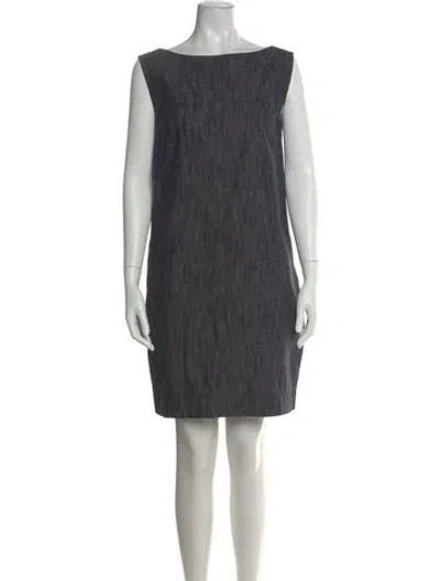 Pre-owned Fendi Bateau Neckline Knee-length Dress In Blue