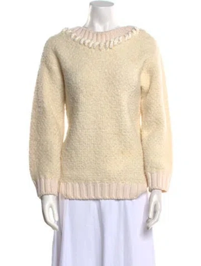 Pre-owned Fendi Bateau Neckline Sweater In Neutral