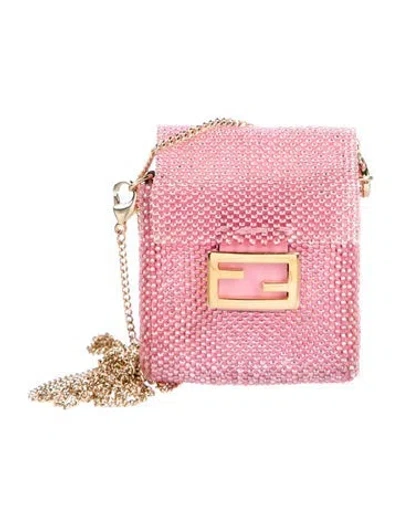 Pre-owned Fendi Bead Charm Bag In Pink