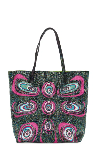 Pre-owned Fendi Beaded Vintage Tote Bag In Multi