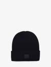 Fendi Men Midnight Blue Wool Blend Beanie Hat In Black
