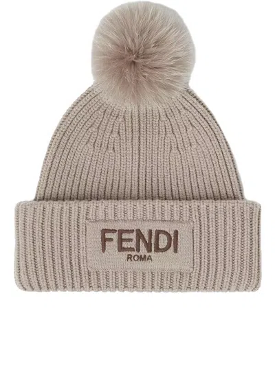 FENDI FENDI BEANIE PON PON ACCESSORIES