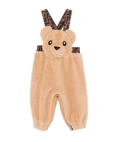 Fendi Bear Strap Jumpsuit In Nude