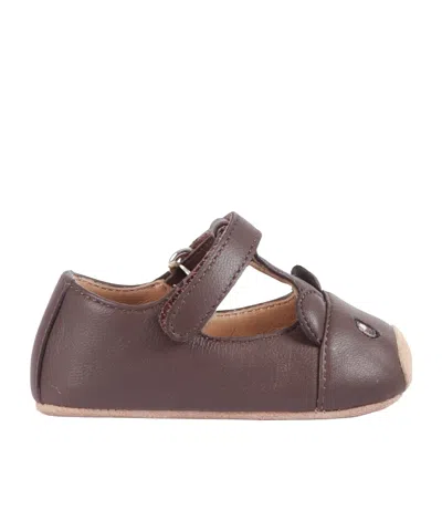 Fendi Bear-motif Touch-strap Sandals In Brown