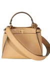 Fendi Beige & Brown Leather Petite Peekaboo I See U Satchel (authentic Pre-  Loved)