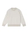 Fendi Beige And Cream Wool Blend Junior Crew-neck Sweater In White