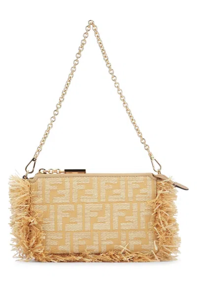 Fendi Beige Baguette Clutch