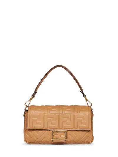 Fendi Beige Baguette Shoulder Bag