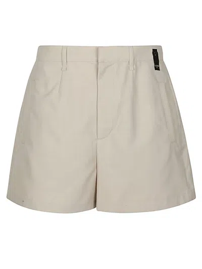 FENDI BEIGE BERMUDA SHORTS WITH LOGO