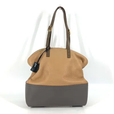 Pre-owned Fendi Beige Brown Leather Shoulder Bag () In Multi