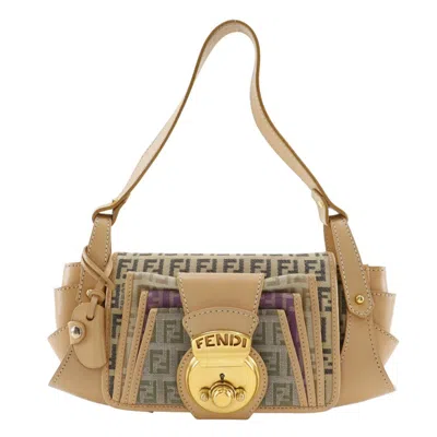 Pre-owned Fendi Beige Canvas Shoulder Bag ()