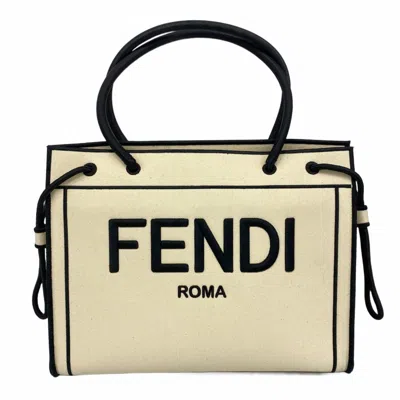 Pre-owned Fendi Beige Canvas Tote Bag () In Sand