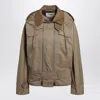 Fendi Beige Cotton Jacket Women In Brown