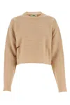 Fendi Women's Beige Wool Blend Reversible Sweater In Beige
