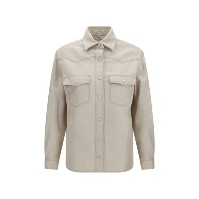 Fendi Beige Denim Shirt In Neutral