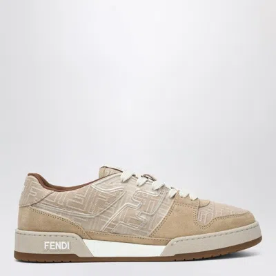 FENDI FENDI BEIGE FENDI MATCH SNEAKERS MEN