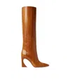 Fendi Beige Hagfish Leather Boots In Brown