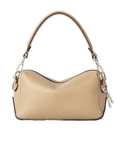 Fendi Beige Leather Bag In Nude