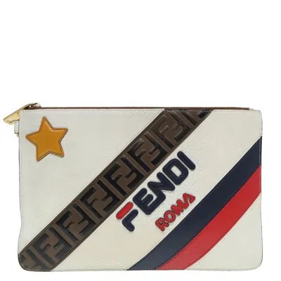 Pre-owned Fendi Beige Leather Clutch Bag ()