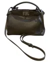 Fendi Beige Leather Peekaboo Mini (authentic Pre-loved) In Black