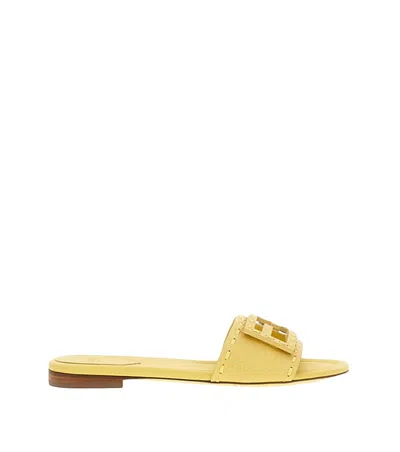 Fendi Beige Leather Sandals