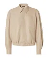 Fendi Beige Leather Selleria Blouson In Neutral
