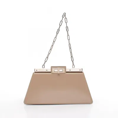 Pre-owned Fendi Beige Leather Shoulder Bag ()