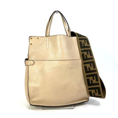 Pre-owned Fendi Beige Leather Shoulder Bag ()
