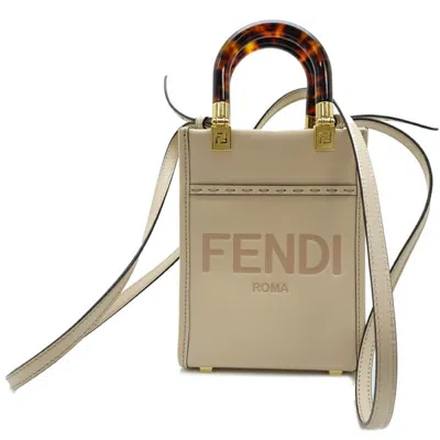 Pre-owned Fendi Beige Leather Shoulder Bag ()