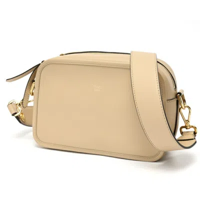 Pre-owned Fendi Beige Leather Shoulder Bag () In Sand