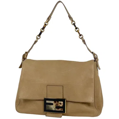 Pre-owned Fendi Beige Leather Shoulder Bag ()