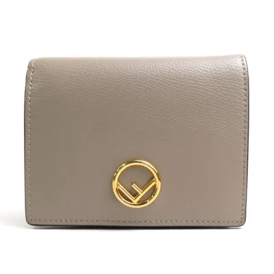 Pre-owned Fendi Beige Leather Wallet (bi-fold) ()