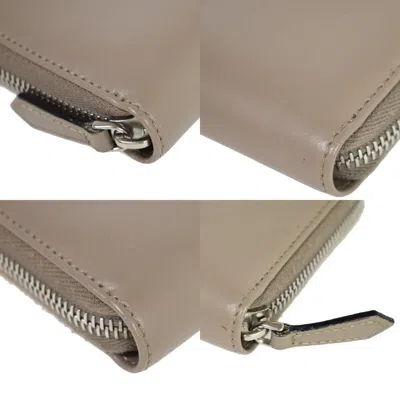 Fendi -- Beige Leather Wallet  () In Brown