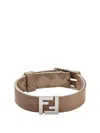 Fendi Ff Reversible Bracelet Accessories In Black