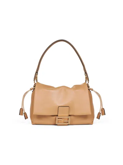 FENDI BEIGE MEDIUM BAGUETTE MAMMA SHOULDER BAG
