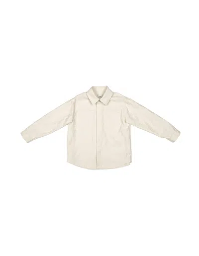 Fendi Kids' Beige Monogram Shirt In Brown