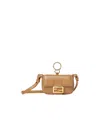 Fendi Nano Baguette Charm In Beige Nappa In Sand