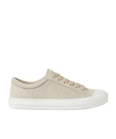 FENDI FENDI DOMINO FF MOTIF LACE-UP SNEAKERS