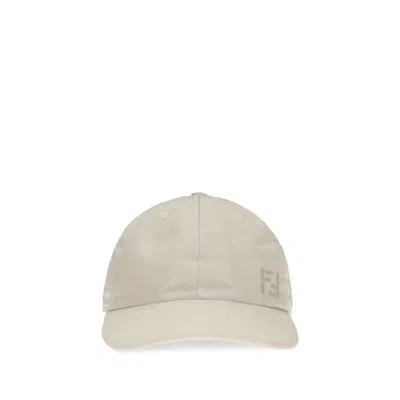 Fendi Men Nylon Baseball Cap In Neutral