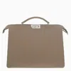 Fendi Beige Peekaboo Iseeu Medium Bag In Nylon Men In Cream